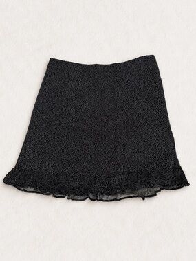 Abercrombie & Fitch Black Mini Skirt with Subtle Dot Detail